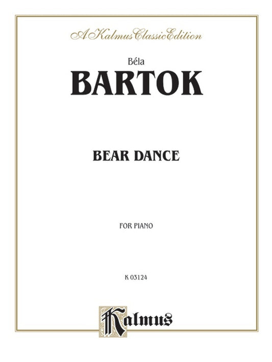 Bear Dance Piano Sheet Music