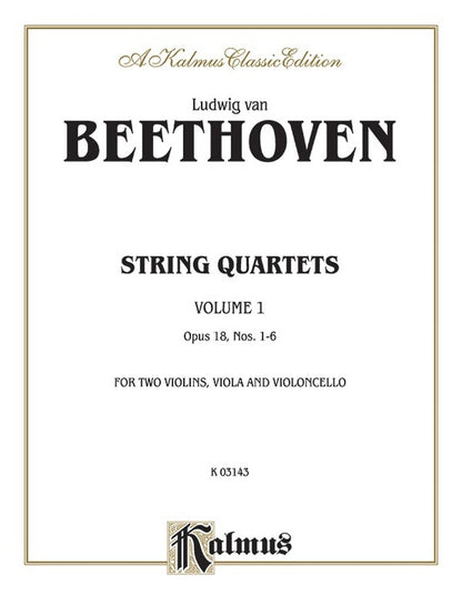 String Quartet Book 1 Op. 18 Nos. 1-6 Chamber Sheet Music