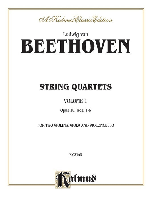 String Quartet Book 1 Op. 18 Nos. 1-6 Chamber Sheet Music