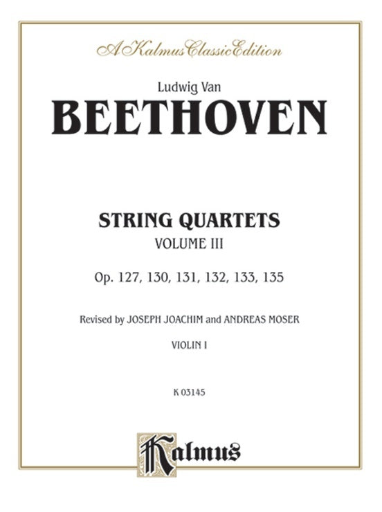 String Quartets Book 3 Op. 127, 130-133, 135 Chamber Sheet Music