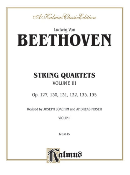 String Quartets Book 3 Op. 127, 130-133, 135 Chamber Sheet Music