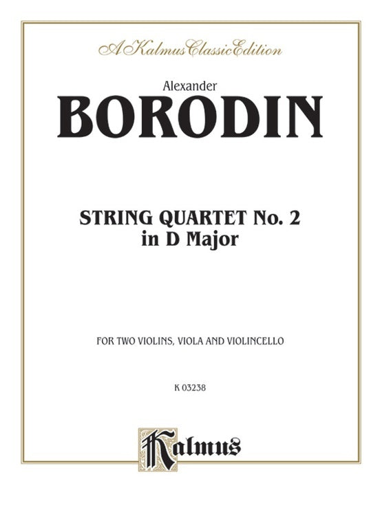 String Quartet No 2 D - Chamber Sheet Music