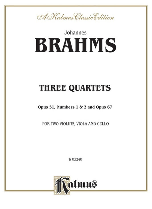 Quartets 3 Op 51 Nos 1 & 2 Op 67 2Violin/Viola/Vc