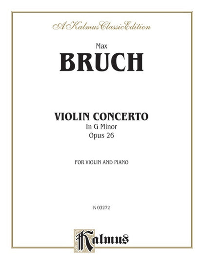 Bruch Violin Concerto in G Minor Op. 26 for Violin and Piano Sheet Music