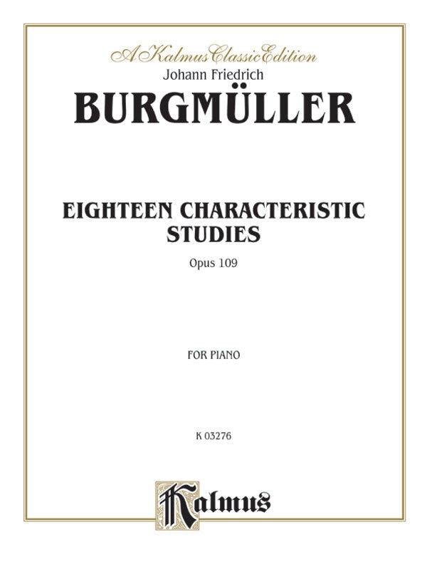 Studies 18 OP 109 - Piano Sheet Music by Friedrich Burgmüller