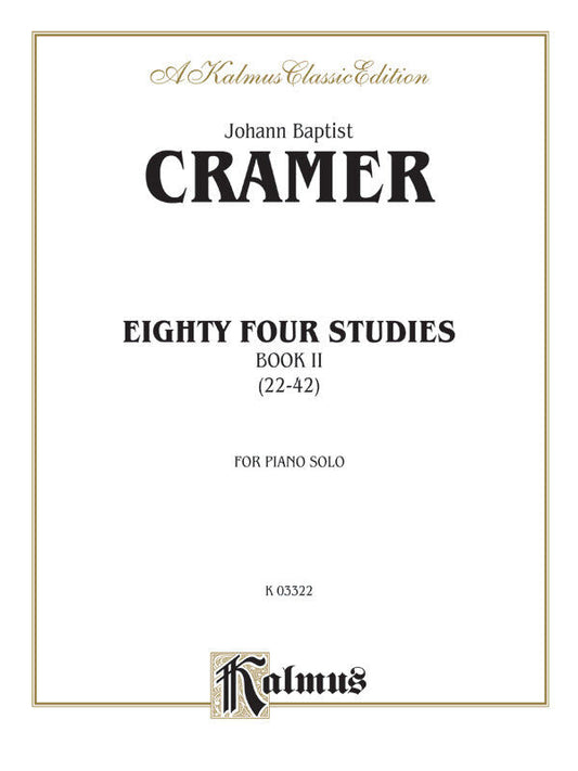 Eighty-four Studies Volume II by Johann Baptist Cramer for Piano Sheet Music