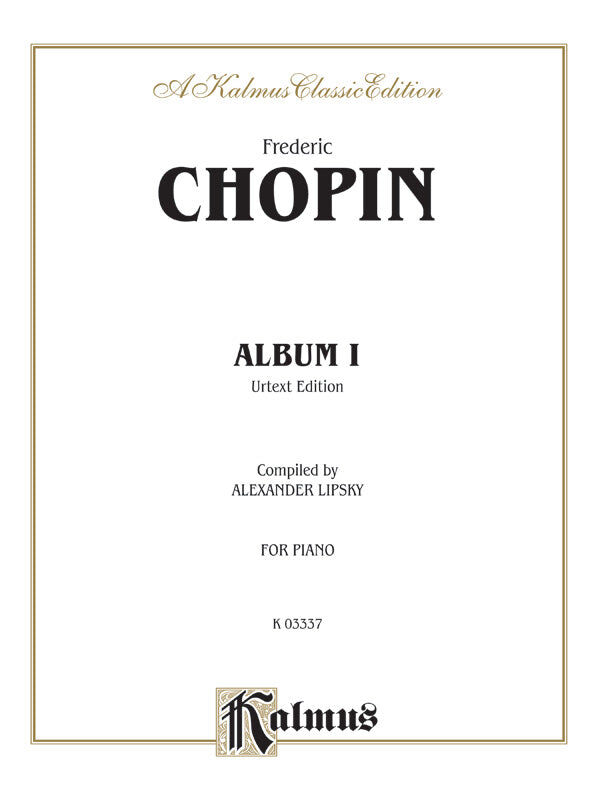 Album for Piano BK 1 Urtext Edition by Ed Scholtz - Chopin Works