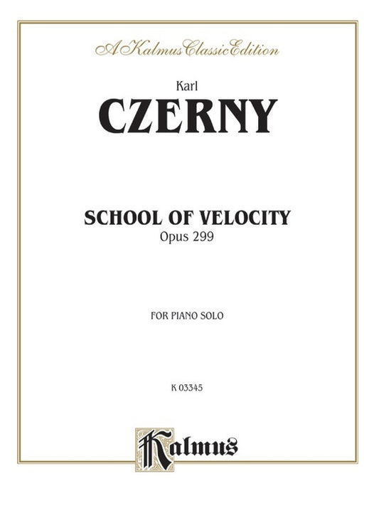 School Of Velocity Op 299 Piano