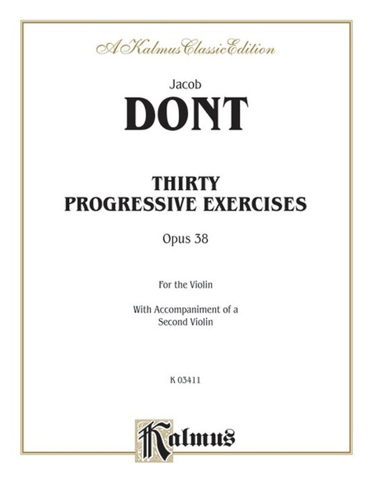 Dont 30 Progressive Exercises Op 38 Violin