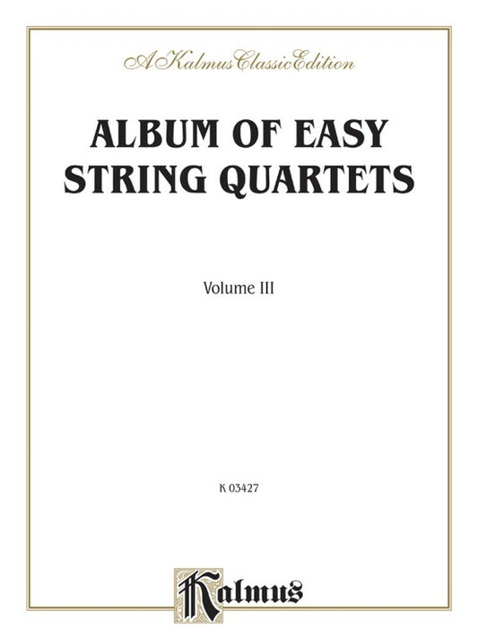 Album of Easy String Quartets Vol. III - Chamber Sheet Music