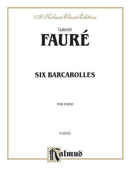 Barcaroles 6 for Piano Sheet Music