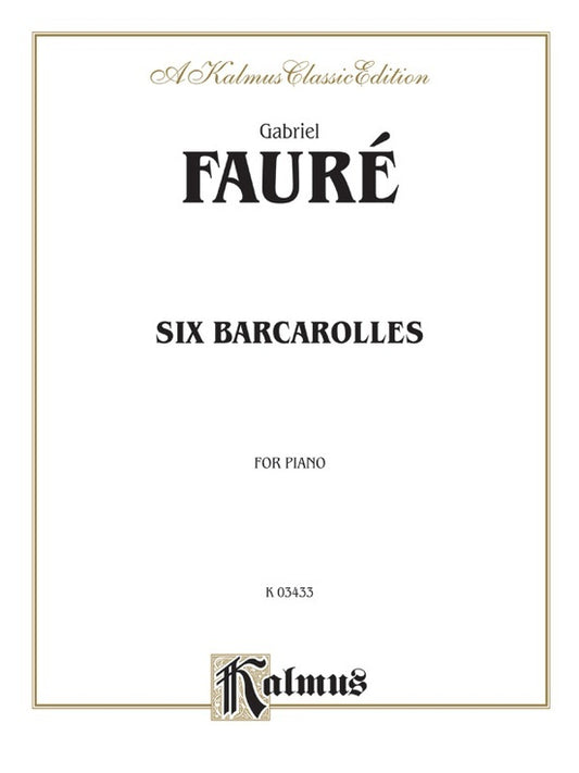 Barcaroles 6 for Piano Sheet Music