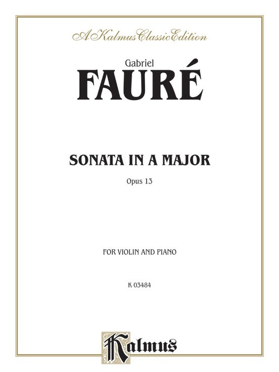 Sonata Op 13 for Violin and Piano Sheet Music