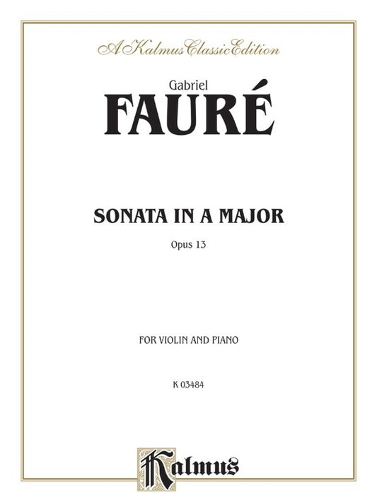 Sonata Op 13 for Violin and Piano Sheet Music