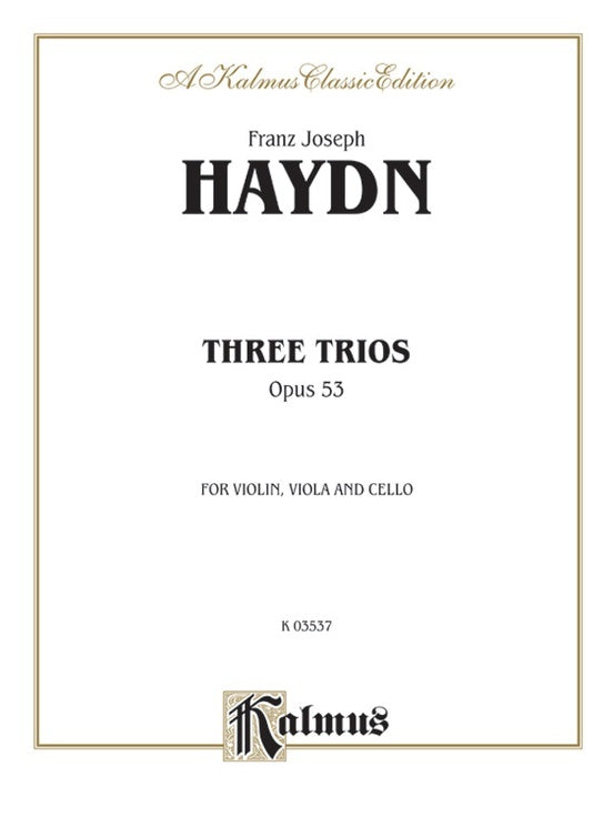 String Trios 3 Op 53 - Chamber Sheet Music