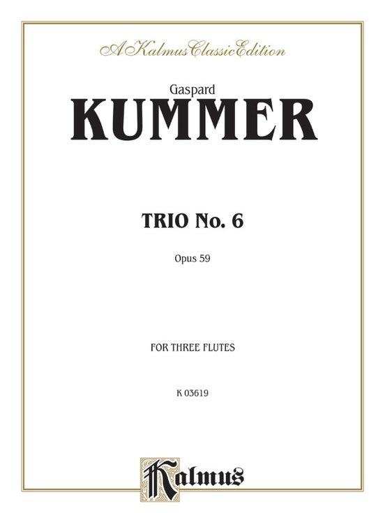 Trio No 6 Op 59 - Chamber Sheet Music