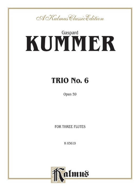 Trio No 6 Op 59 - Chamber Sheet Music