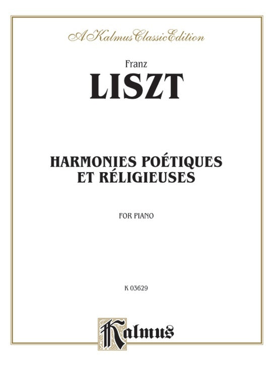 Harmonies Poetiques Et Religieuses Piano