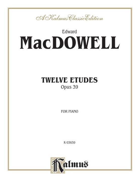 Twelve Etudes Opus 12 Piano