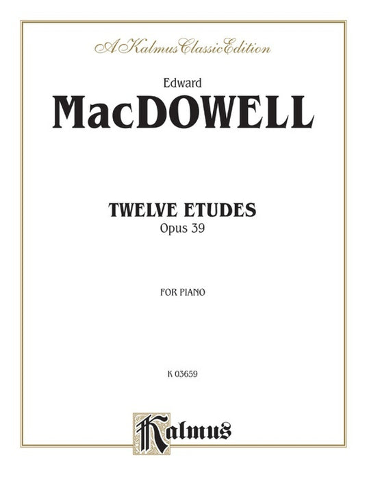 Twelve Etudes Opus 12 Piano