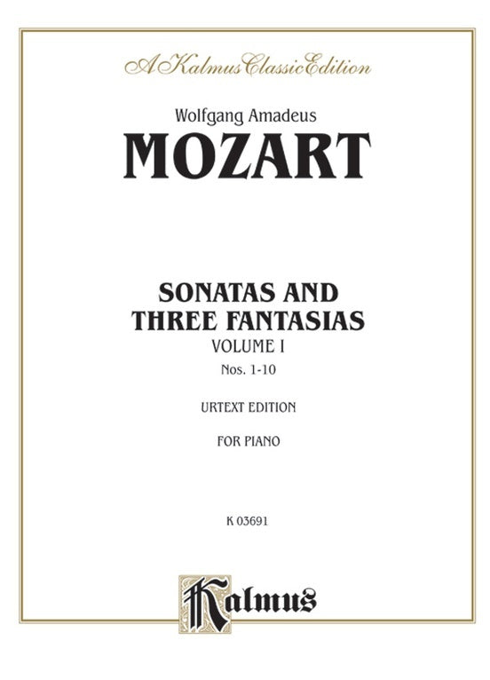 Sonatas and Three Fantasias Volume 1 Piano Sheet Music