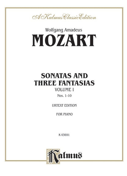 Sonatas and Three Fantasias Volume 1 Piano Sheet Music