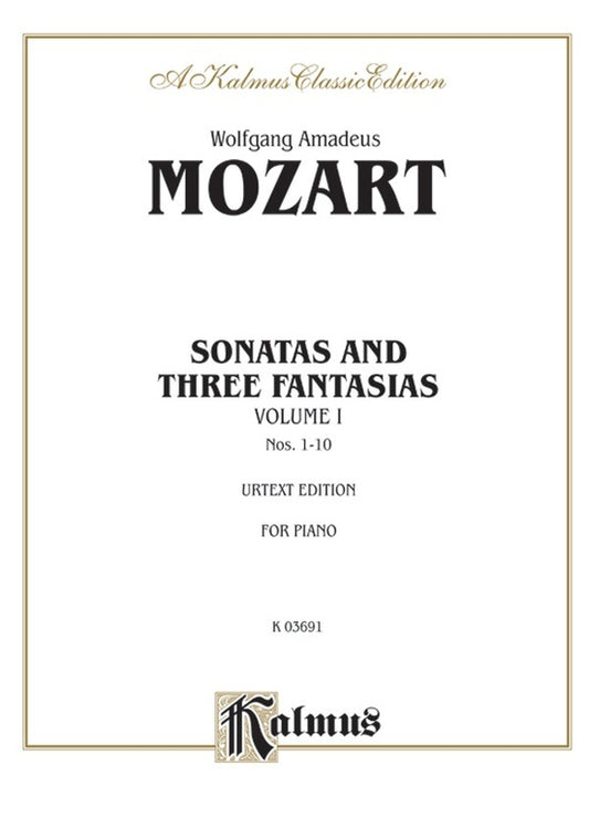 Sonatas and Three Fantasias Volume 1 Piano Sheet Music