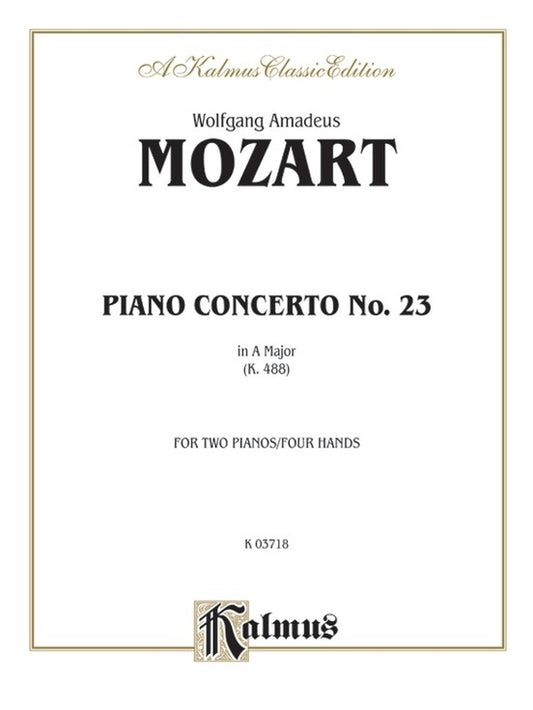 Piano Concerto No 23 K488 2P4H