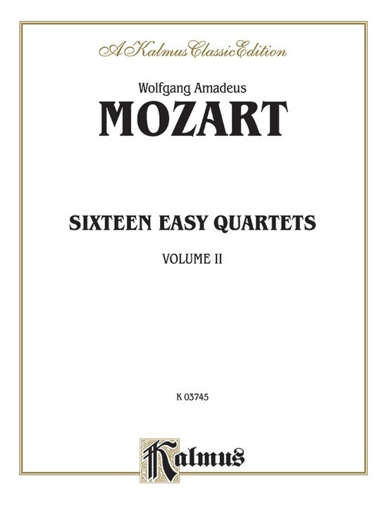 Easy Quartets 16 Book 2  For 2 Violin/Viola/Vc