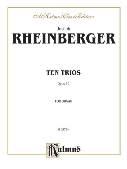 Trios 10 Op 49 Org Chamber Sheet Music
