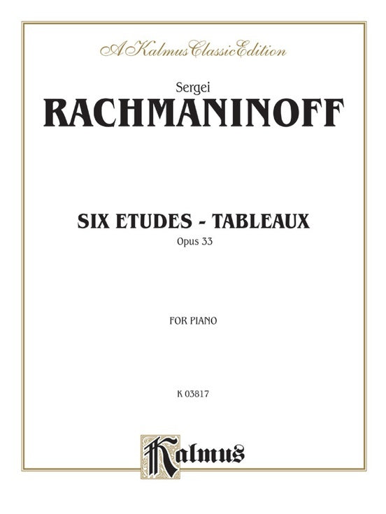 6 Etudes Tableaux Piano Sheet Music