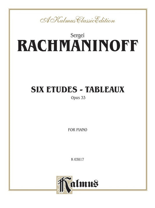 6 Etudes Tableaux Piano Sheet Music