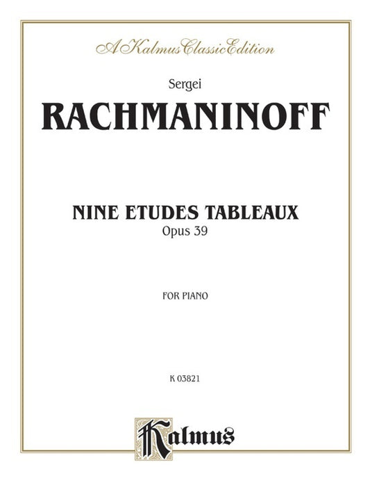 9 Etudes Tableaux Piano Sheet Music