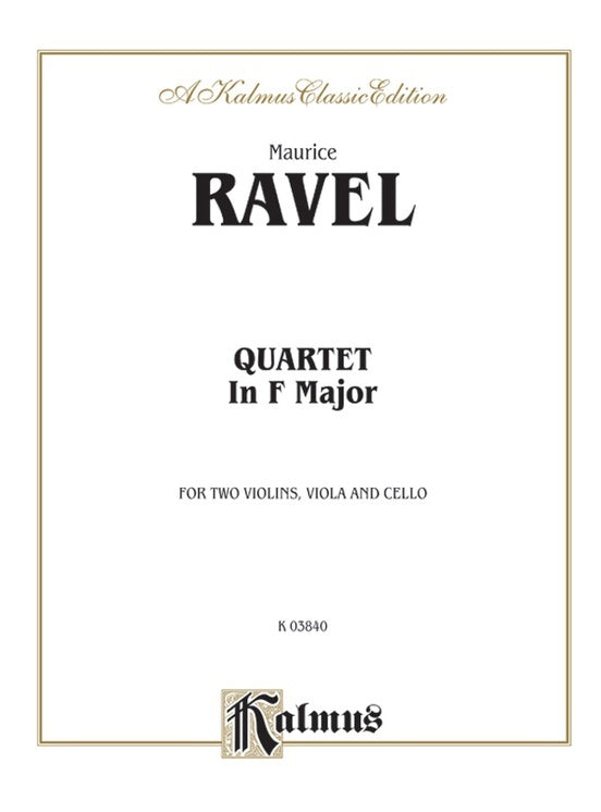 String Quartet in F Major - Chamber Sheet Music