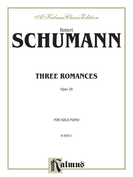 3 Romances Op. 28 Piano Sheet Music
