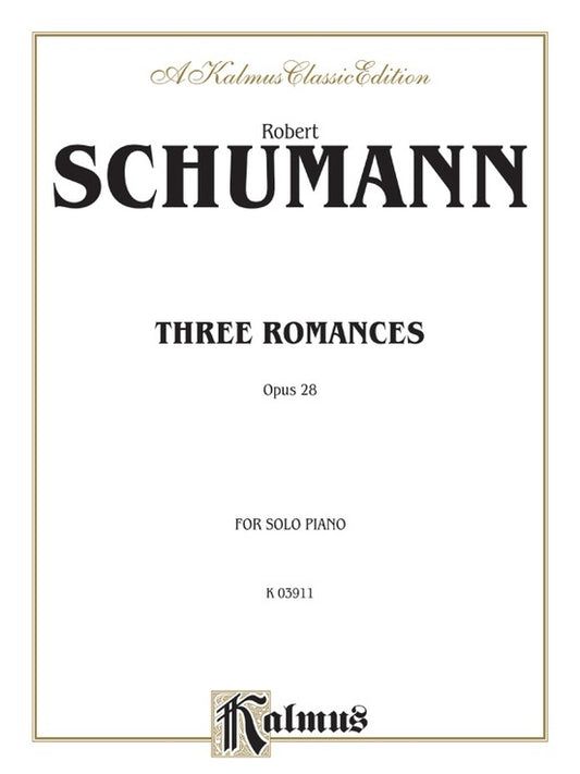 3 Romances Op. 28 Piano Sheet Music