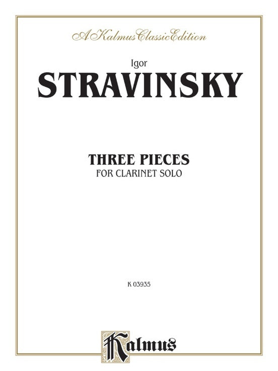 Pieces 3 Clarinet Solo