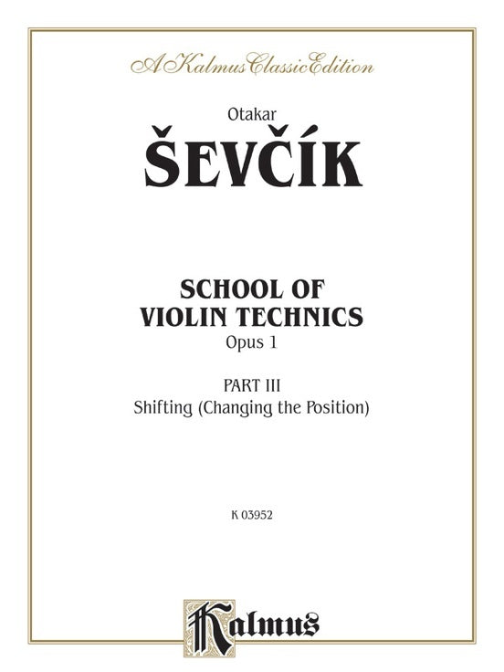 School Of Violin Technique Book 3