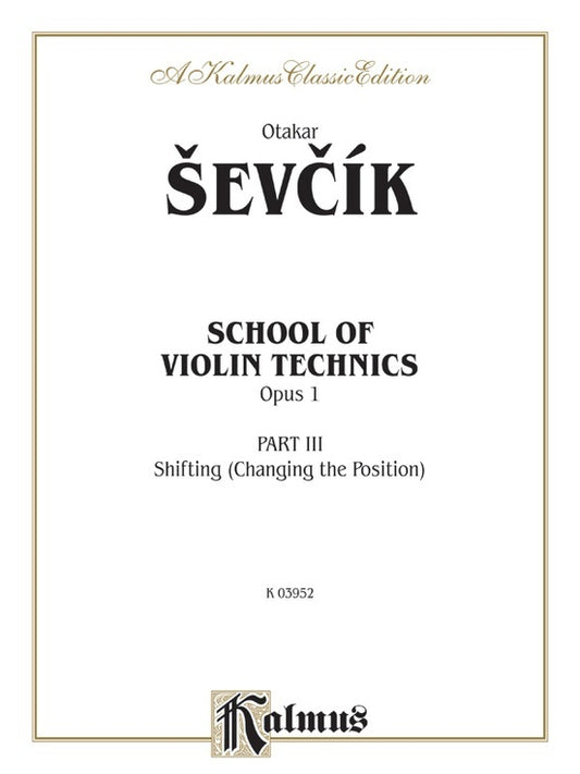 School Of Violin Technique Book 3