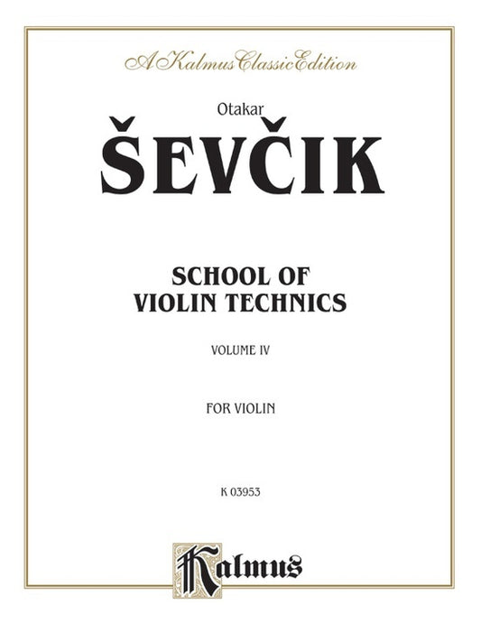 School Of Violin Technique Book 4