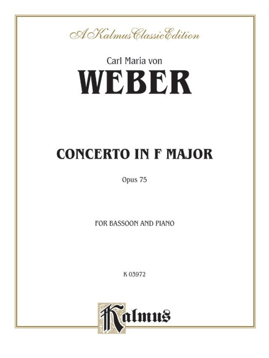 Bassoon Concerto Op. 75 Sheet Music