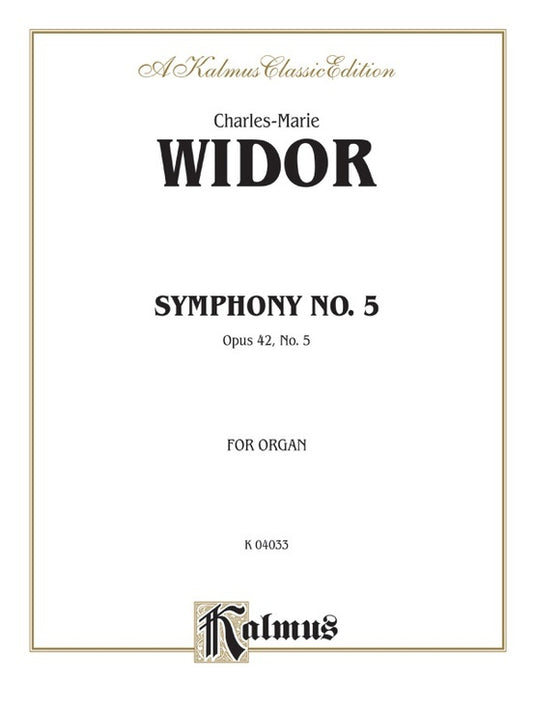Symphony No 5 F Op 42 Piano and Organ Sheet Music