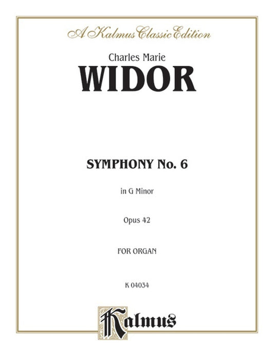 Symphony No 6 G Minor Op 42 - Piano & Organ Sheet Music