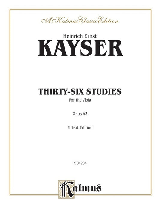 36 Studies Op 43 for Viola Sheet Music