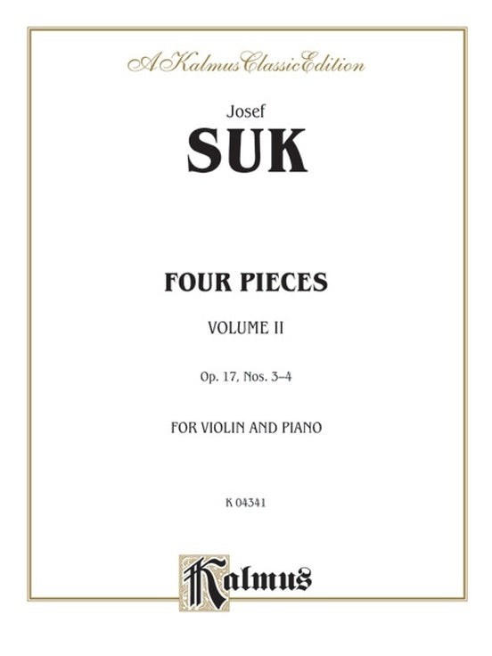 Four Pieces Op 17 Book 2 Nos 3 & 4 for Violin and Piano