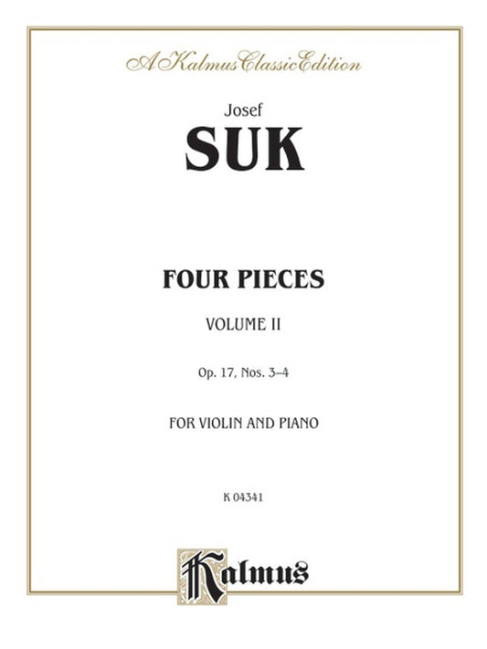 Four Pieces Op 17 Book 2 Nos 3 & 4 for Violin and Piano