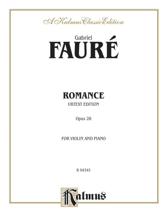Romance Op 28 Violin/Piano