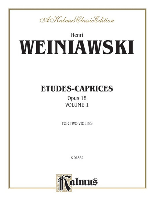Etudes Caprices Op 18 Volume 1 For Two Violins