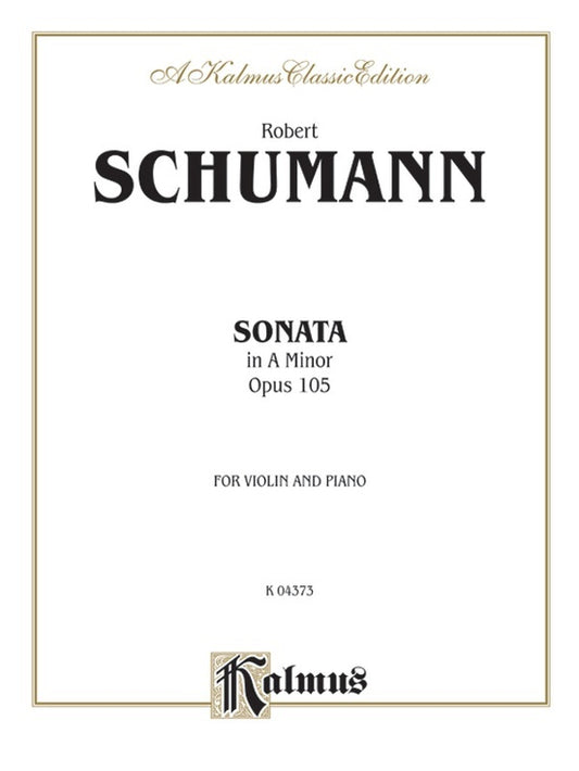 Sonata A Minor Op. 105 for Violin and Piano Sheet Music
