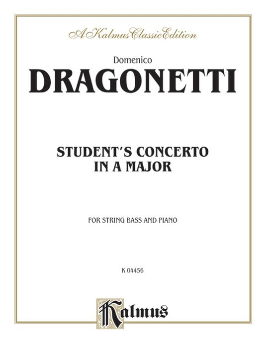 Student's Concerto In A Major Bass/Piano